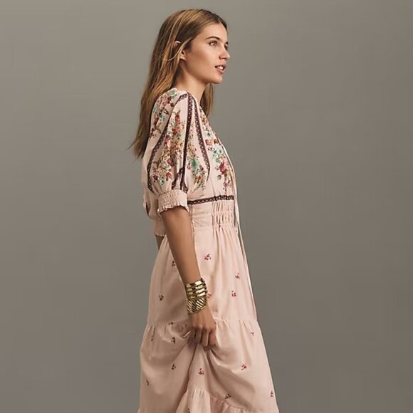 ANTHROPOLOGIE The Somerset Maxi Dress: Puff-Sleeve Edition size XL new nwt - Picture 4 of 7